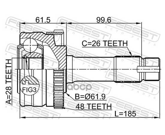 Купить ШРУС ВНЕШНИЙ MERCEDES W463 1992-2018 1610-463A48