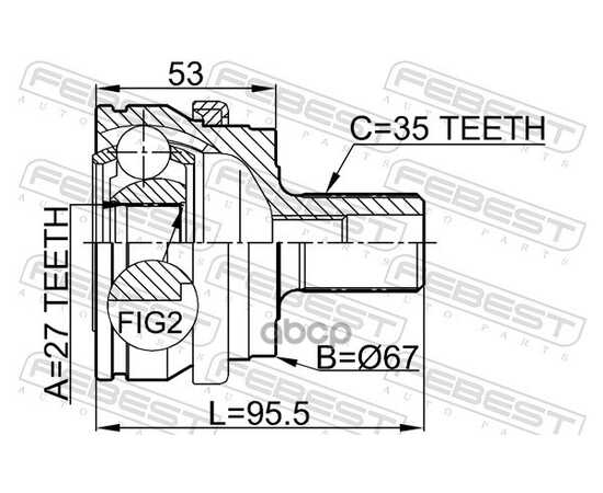 Купить ШРУС ВНЕШНИЙ MERCEDES W203, W210, W211 1610-203