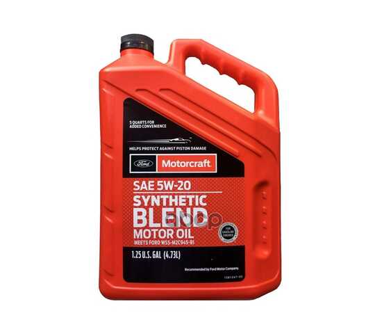 Купить МАСЛО МОТОРНОЕ MOTORCRAFT SYNTHETIC BLEND 5W-20 4,73 Л XO-5W20-5Q3SP