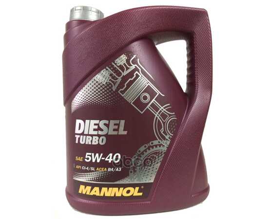 Купить МАСЛО МОТОРНОЕ MANNOL DIESEL TURBO 5W-40 СИНТЕТИЧЕСКОЕ 5 Л 1011