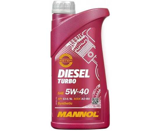 Купить МАСЛО МОТОРНОЕ MANNOL DIESEL TURBO 5W-40 СИНТЕТИЧЕСКОЕ 1 Л 1010