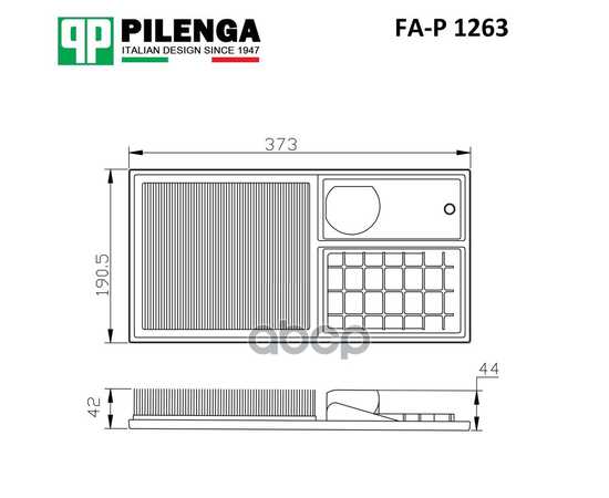 Купить ФИЛЬТР ВОЗДУШНЫЙ FABIA, OKTAVIA, POLO, GOLF, JETTA FA-P1263