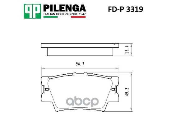 Купить КОЛОДКИ ТОРМОЗНЫЕ ДИСКОВЫЕ ЗАДНИЕ TOYOTA RAV 4 III (A30), IV (A40) FD-P3319