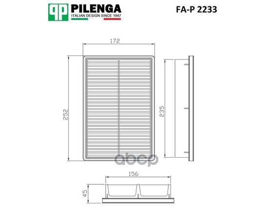 Купить ФИЛЬТР ВОЗДУШНЫЙ PILENGA FAP2233