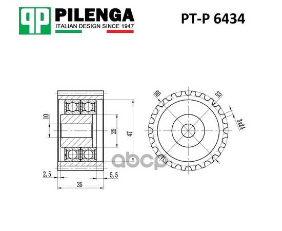 Купить РОЛИК НАТЯЖИТЕЛЯ РЕМНЯ SUBARU FORESTER, IMPREZA, LEGACY, OUTBACK PT-P6434