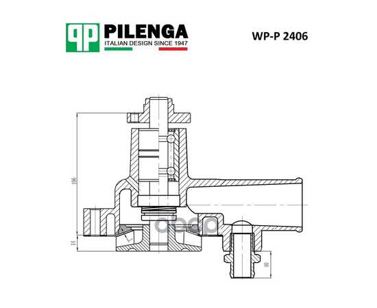 Купить ПОМПА СИСТЕМЫ ОХЛАЖДЕНИЯ ДВ.ЗМЗ-406 ГАЗ 3110, ГАЗ 3102, ГАЗ 2217 WP-P2406