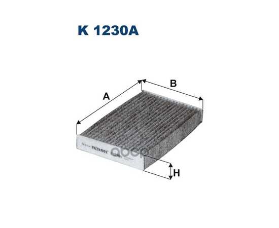 Купить ФИЛЬТР САЛОННЫЙ (УГОЛЬНЫЙ) NISSAN JUKE/RENAULT FLUENCE ALL 2010-> FILTRON K1230A