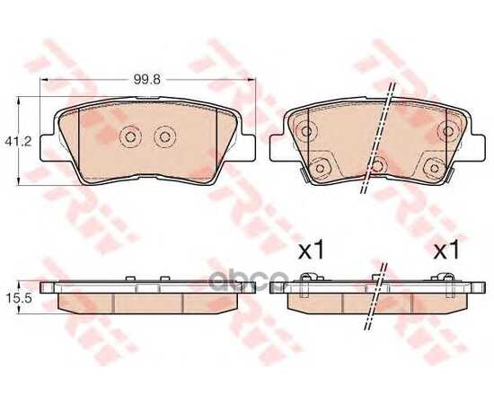 Купить КОЛОДКИ ЗАДНИЕ HYUNDAI SOLARIS HATCHBACK/SONATA 08->/KIA SOUL ZF RUSSIA GDB3537 ZFR