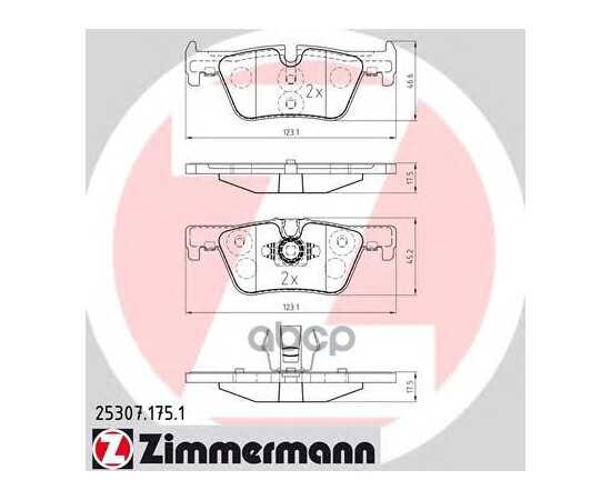 Купить КОЛОДКИ ТОРМ ДИСК. ЗАД. BMW 1 (F20) 114 D 10.2012- ZIMMERMANN 253071751