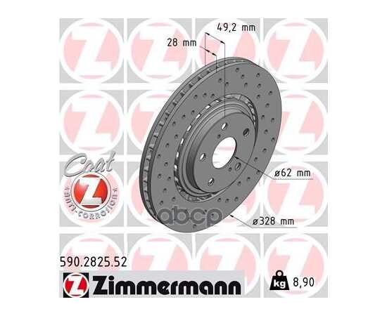 Купить ДИСК ТОРМОЗНОЙ СПОРТИВНЫЙ ZIMMERMANN 590.2825.52