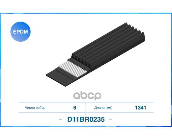 Купить ПОЛИКЛИНОВЫЙ РЕМЕНЬ (EPDM) D11BR0235