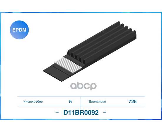 Купить ПОЛИКЛИНОВЫЙ РЕМЕНЬ (EPDM) D11BR0092