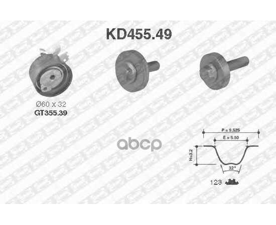 Купить РЕМКОМПЛЕКТ ГРМ RENAULT/NISSAN ALL 1.5TD 03> (123SP+GT355.29) NTN-SNR KD455.49