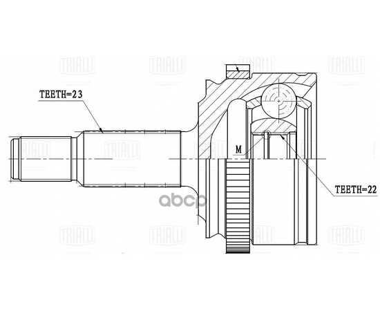 Купить ШРУС ДЛЯ А/М ЛАДА VESTA SW (15-) (НАРУЖ.) (22 ШЛЦ.) TRIALLI GO 839