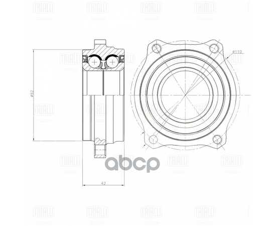 Купить СТУПИЦА ДЛЯ А/М MERCEDES C (W204) (07-)/E (C207) (09-) (ЗАДН. С ПОДШИП.) TRIALLI MR 1500