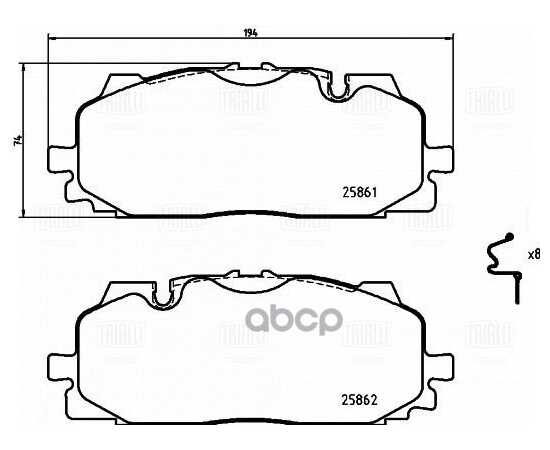 Купить КОЛОДКИ ТОРМ. AUDI A4 (B9 (17-),A5 (16-) ДИСК. ПЕРЕД. Т,С AKEBONO (С 2-МЯ ДАТЧ.) PF 4473