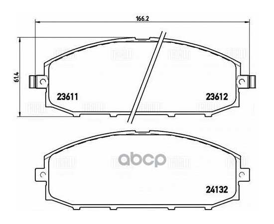 Купить КОЛОДКИ ТОРМ. ДЛЯ А/М NISSAN PATROL (97-) ДИСК. ПЕРЕД. TRIALLI PF 4304