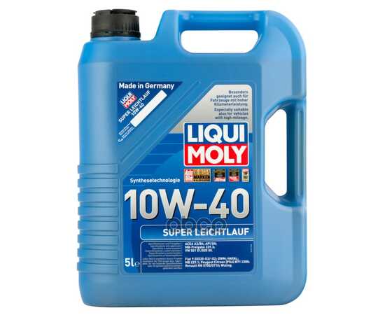 Купить МАСЛО МОТОРНОЕ LIQUI MOLY SUPER LEICHTLAUF 10W-40 ПОЛУСИНТЕТИЧЕСКОЕ 5 Л 1929/9505