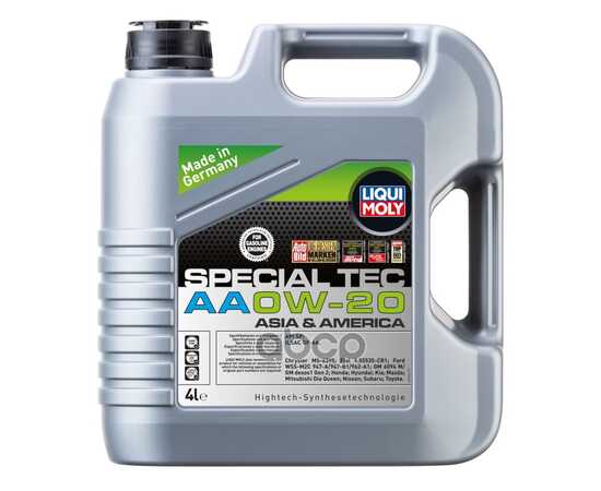 Купить МАСЛО МОТОРНОЕ LIQUI MOLY SPECIAL TEC AA 0W-20 СИНТЕТИЧЕСКОЕ 4 Л 8066