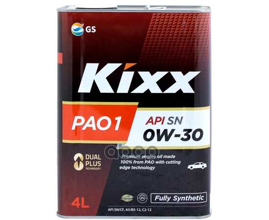 Купить МАСЛО МОТОРНОЕ KIXX PAO 1 0W-30 API SР 4Л (L202044TE1)  L208144TE1