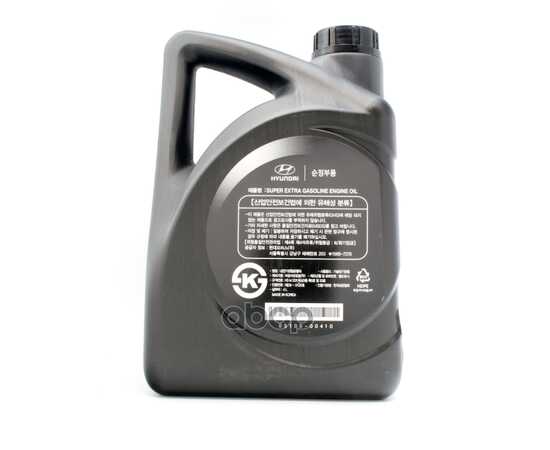 Купить МАСЛО МОТОРНОЕ ПОЛУСИНТЕТИЧЕСКОЕ HYUNDAI/KIA SUPER EXTRA GASOLINE 5W-30 4Л 05100-00410