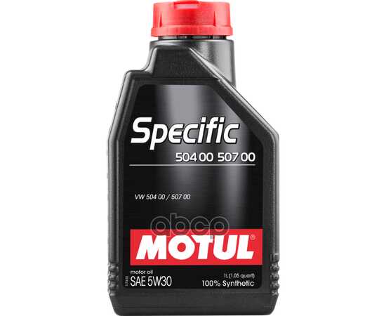 Купить МАСЛО МОТОРНОЕ MOTUL SPECIFIC 504.00/507.00 VW 5W-30 СИНТЕТИЧЕСКОЕ 5 Л 106375