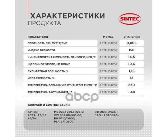 Купить МАСЛО МОТОРНОЕ SINTEC PLATINUM 7000 10W-40 A3/B4 SN/CF 1Л 600166