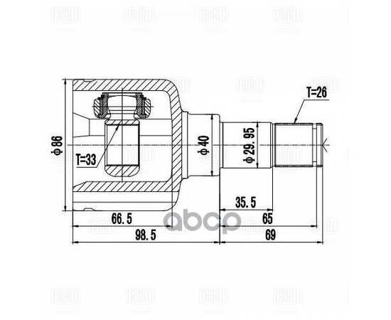 Купить ШРУС ДЛЯ А/М FORD MONDEO III (00-) 1.8I/2.0I (ВНУТР. ЛЕВ.) (GO 1039)