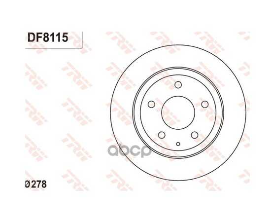 Купить ДИСК ТОРМОЗНОЙ ЗАДНИЙ MAZDA 6 III 2012-> TRW DF8115