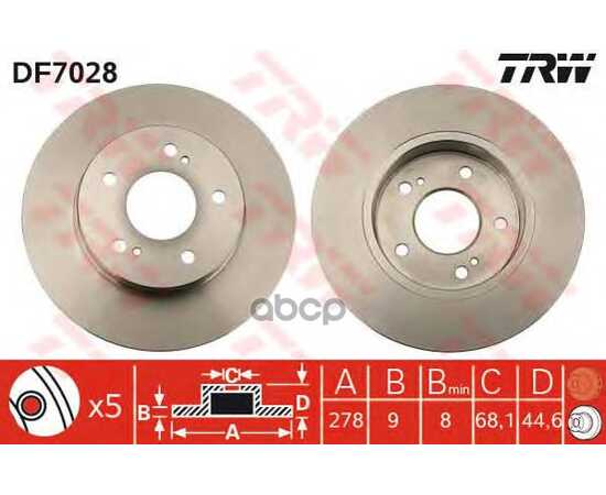 Купить ДИСК ТОРМОЗНОЙ ЗАДНИЙ NISSAN MAXIMA TRW DF7028