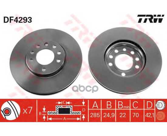 Купить ДИСК ТОРМОЗНОЙ ПЕРЕДНИЙ OPEL VECTRA C TRW DF4293