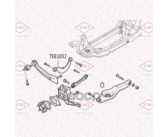 Купить РЫЧАГ ЗАДНЕЙ ПОДВЕСКИ ВЕРХНИЙ L/R FORD FOCUS/C-MAX 98->MAZDA 3/5 03->VOLVO C30/S40/V50 04-> TATSUMI TEE1032