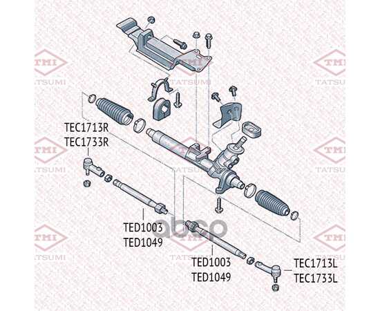 Купить НАКОНЕЧНИК РУЛЕВОЙ ТЯГИ L AUDI A3 03->SKODA OCTAVIA/SUPERB/YETI 04->VW PASSAT/CC/GOLF/JETTA/TIGUAN/TOURAN 03-> TATSUMI TEC1713L