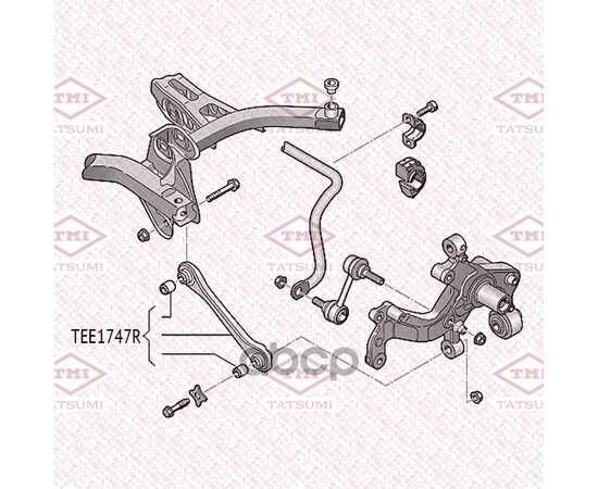 Купить РЫЧАГ ЗАДНЕЙ ПОДВЕСКИ НИЖНИЙ R AUDI A3/Q3/TT 03->VW GOLF/JETTA/PASSAT/CC/SCIROCCO/SHARAN/TIGUAN/TOURAN 03->SKODA OCTAVIA/SUPERB/YETI 04-> TATSUMI TEE1747R