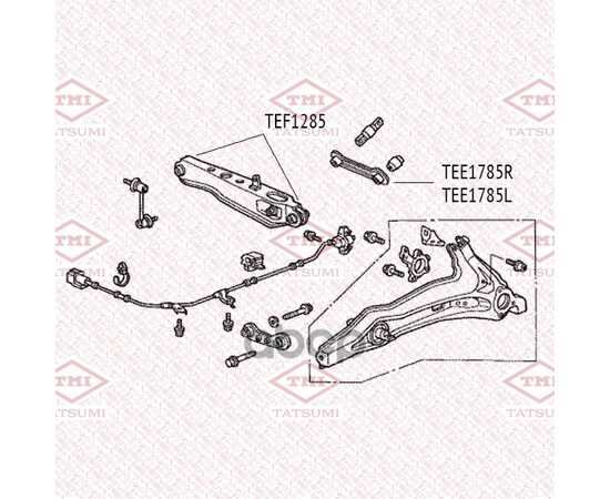 Купить САЙЛЕНТБЛОК ЗАДНЕГО НИЖНЕГО РЫЧАГА HONDA CR-V 95-> TATSUMI TEF1285