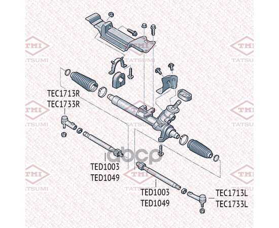 Купить НАКОНЕЧНИК РУЛЕВОЙ ТЯГИ R AUDI A3 03->SKODA OCTAVIA/SUPERB/YETI 04->VW PASSAT/CC/GOLF/JETTA/TIGUAN/TOURAN 03-> TATSUMI TEC1713R