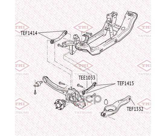 Купить САЙЛЕНТБЛОК ЗАДНЕГО ВЕРХНЕГО ПОПЕРЕЧНОГО РЫЧАГА MAZDA 3 03-> TATSUMI TEF1414