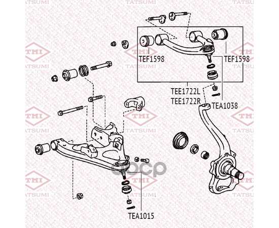 Купить РЫЧАГ ПЕРЕДНЕЙ ПОДВЕСКИ ВЕРХНИЙ L TOYOTA LAND CRUISER 98-LEXUS LX 98- TEE1722L