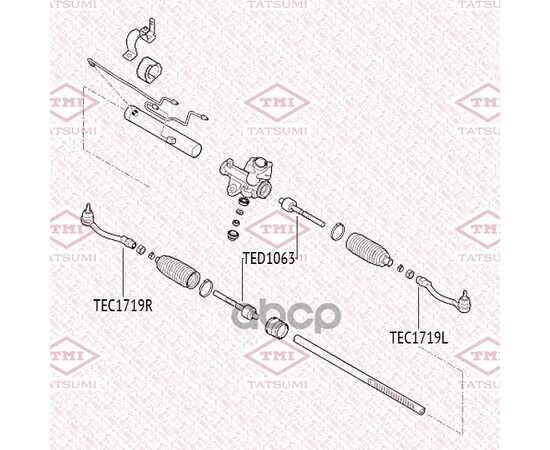 Купить НАКОНЕЧНИК РУЛЕВОЙ ТЯГИ R HYUNDAI SOLARIS 11->KIA RIO 11-> TATSUMI TEC1719R