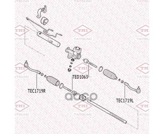 Купить НАКОНЕЧНИК РУЛЕВОЙ ТЯГИ R HYUNDAI SOLARIS 11->KIA RIO 11-> TATSUMI TEC1719R