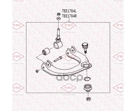 Купить РЫЧАГ ПЕРЕДНЕЙ ПОДВЕСКИ ВЕРХНИЙ R HYUNDAI SONATA/XG 98->KIA MAGENTIS 01-> TATSUMI TEE1784R