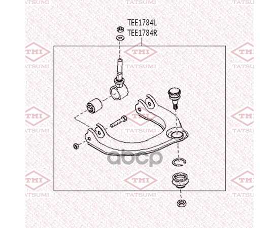 Купить РЫЧАГ ПЕРЕДНЕЙ ПОДВЕСКИ ВЕРХНИЙ R HYUNDAI SONATA/XG 98->KIA MAGENTIS 01-> TATSUMI TEE1784R
