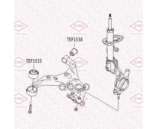 Купить САЙЛЕНТБЛОК ПЕРЕДНЕГО РЫЧАГА ЗАДНИЙ HYUNDAI TUCSON ->10 TATSUMI TEF1533