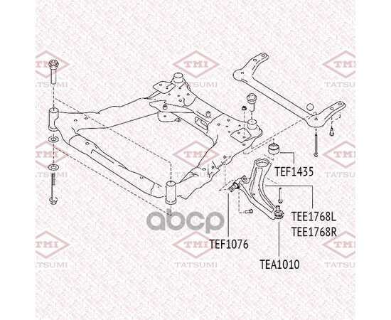 Купить САЙЛЕНТБЛОК ПЕРЕДНЕГО РЫЧАГА ЗАДНИЙ NISSAN QASHQAI 06- TEF1435