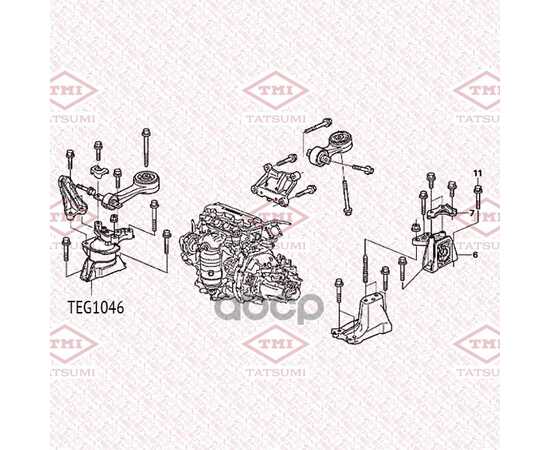 Купить ОПОРА ДВИГАТЕЛЯ ПЕРЕДНЯЯ ПРАВАЯ НИЖНЯЯ HONDA CIVIC 05-> TATSUMI TEG1046