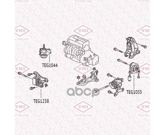 Купить ОПОРА ДВИГАТЕЛЯ ЗАДНЯЯ HONDA CR-V 01-> TATSUMI TEG1035