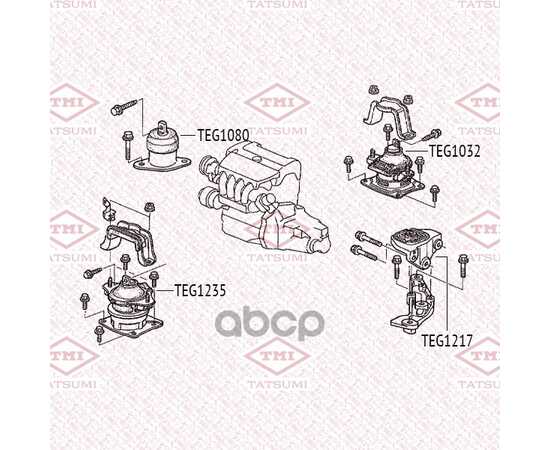 Купить ОПОРА ДВИГАТЕЛЯ ЗАДНЯЯ HONDA ACCORD 03-> TATSUMI TEG1032