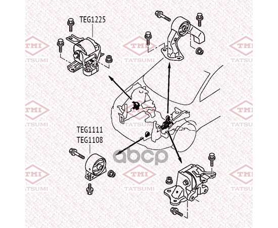 Купить ОПОРА ДВИГАТЕЛЯ ПЕРЕДНЯЯ MITSUBISHI LANCER 07-> TATSUMI TEG1111