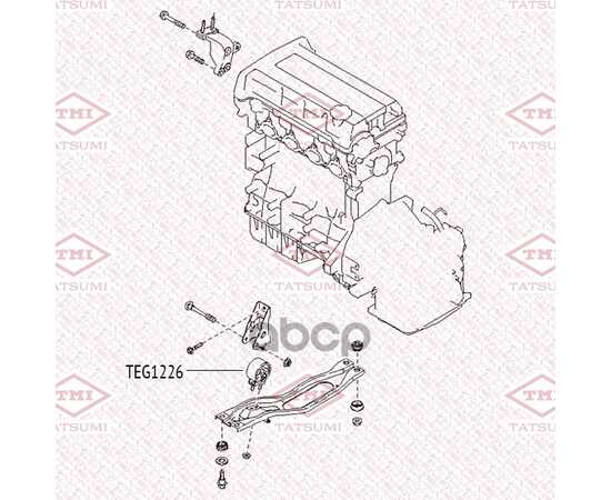 Купить ОПОРА ДВИГАТЕЛЯ ПЕРЕДНЯЯ KIA CARENS/SHUMA/SEPHIA/MENTOR/SPECTRA 97-> TATSUMI TEG1226