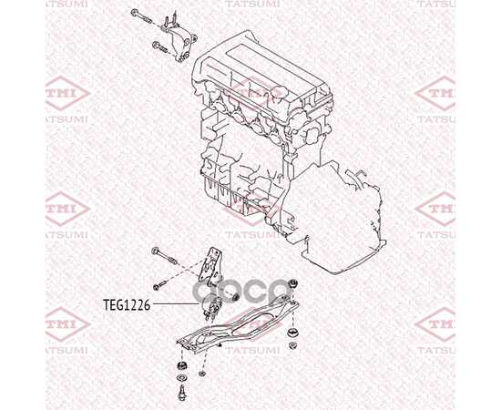Купить ОПОРА ДВИГАТЕЛЯ ПЕРЕДНЯЯ KIA CARENS/SHUMA/SEPHIA/MENTOR/SPECTRA 97-> TATSUMI TEG1226